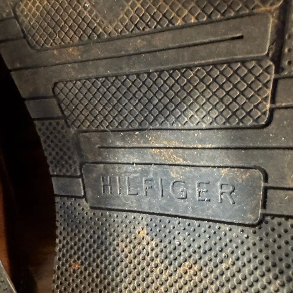 💥💥 Tommy Hilfiger Plain Chukka Boots Brown Navy Mens US size 10.5